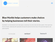 Tablet Screenshot of bluemarblemedia.com